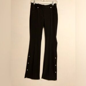 Vintage 90s ABS Allen Schwartz Pants Black Flare Leg Metallic Studs Size 2 NWOT